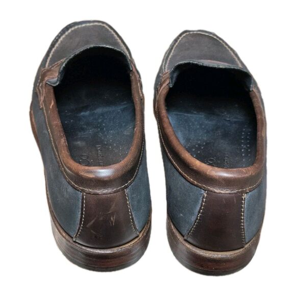 GH Bass Weejuns Logan Leather Penny Loafers Mens Sz 10 D Blue / Brown Flat Strap main image 9
